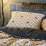 Luxury flannel bedding IRISETTE 8395-80 PANDA gray beige