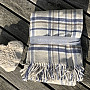 Luxury blanket KARO SMETANOVO BLUE