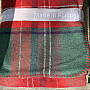 Luxury blanket CHECK GREEN RED