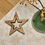 Christmas tablecloth and scarf FLASH FLAKES GOLD 2