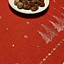 Embroidered Christmas tablecloth and scarves RED TREES