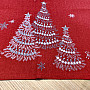 Embroidered Christmas tablecloth and scarves RED TREES
