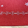 Embroidered Christmas tablecloth and scarves RED TREES