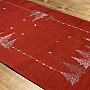 Embroidered Christmas tablecloth and scarves RED TREES