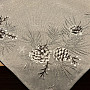 Embroidered Christmas tablecloth and shawls CONES GRAY