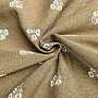 Decorative fabric ALPINE FLOWERS jacquard BROWN