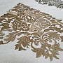 Embroidered scarf REVIVAL beige-gold