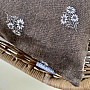 Decorative covering ALPINE FLOWERS jacquard BROWN