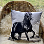 Decorative pillowcase BLACK HORSE