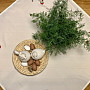 Embroidered tablecloth and scarf SLEPIČKA check