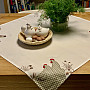 Embroidered tablecloth and scarf SLEPIČKA check