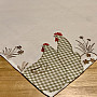 Embroidered tablecloth and scarf SLEPIČKA check