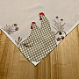 Embroidered tablecloth and scarf SLEPIČKA check
