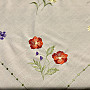 Embroidered tablecloth FLOWERS IN A SQUARE