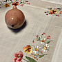 Embroidered tablecloth and shawl GARDEN FLOWERS