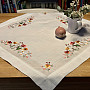 Embroidered tablecloth and shawl GARDEN FLOWERS