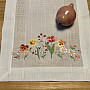 Embroidered tablecloth and shawl GARDEN FLOWERS