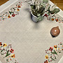 Embroidered tablecloth and shawl GARDEN FLOWERS