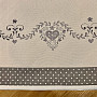 Embroidered tablecloth and scarf GRAY HEART