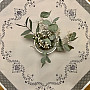 Embroidered tablecloth and scarf GRAY HEART