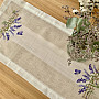 Embroidered tablecloth and shawl LAVENDER BEHIND THE FENCE