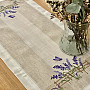 Embroidered tablecloth and shawl LAVENDER BEHIND THE FENCE