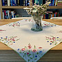 Embroidered tablecloth and shawl MEADOW FLOWERS