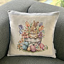 Tapestry cushion cover BARE IN THE FLOWER POT gray frame