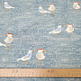 Decorative fabric SEAGULLS turquoise