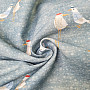 Decorative fabric SEAGULLS turquoise