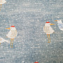 Decorative fabric SEAGULLS turquoise