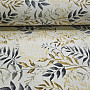 Decorative fabric MARACAIBO leaves gray