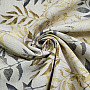 Decorative fabric MARACAIBO leaves gray