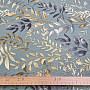 Decorative fabric MARACAIBO leaves turquoise