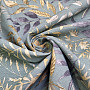 Decorative fabric MARACAIBO leaves turquoise
