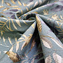 Decorative fabric MARACAIBO leaves turquoise