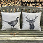 Tapestry cushion cover DEER gray