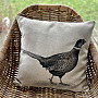 Gobelin cushion cover PHEASANT gray