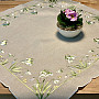 SHOW WHITE embroidered tablecloth and scarf