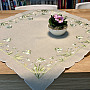 SHOW WHITE embroidered tablecloth and scarf