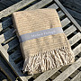 BEIGE BLANKET WITH FRINGES