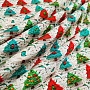 Cotton fabric CROCHETED TREES