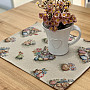 Tapestry tablecloth and scarf HARE IN A FLOWER POT