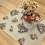 Tapestry tablecloth and scarf HARE IN A FLOWER POT