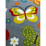 Children's carpet MONDO NEW Butterflies gray