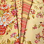Decorative fabric DOMINA YELLOW LARGE FLOWER
