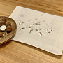 Embroidered tablecloth and scarf DAISIES BROWN