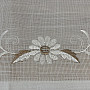 Embroidered tablecloth and scarf DAISIES BROWN