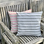 Decorative pillowcase TREBOL STRIPES GREY