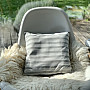 Decorative pillowcase TREBOL STRIPES GREY